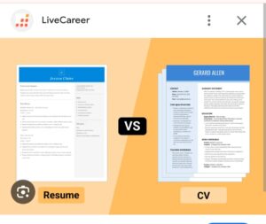 Resume vs. CV