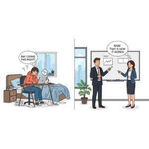 Comparison of the isolation of remote work versus the mentorship opportunities of in-office work for new graduates